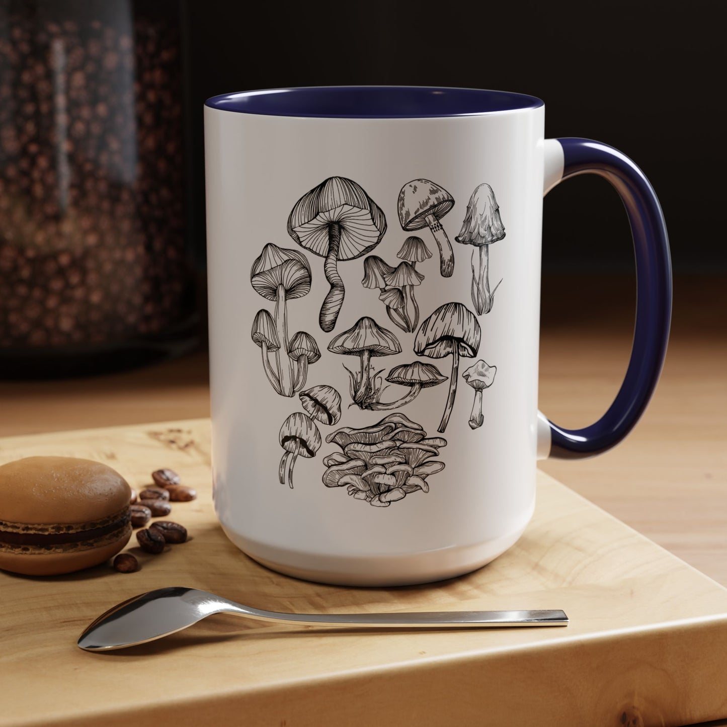 11oz/15oz Mushroom Lover Fungi Print Toadstool Coffee Mug