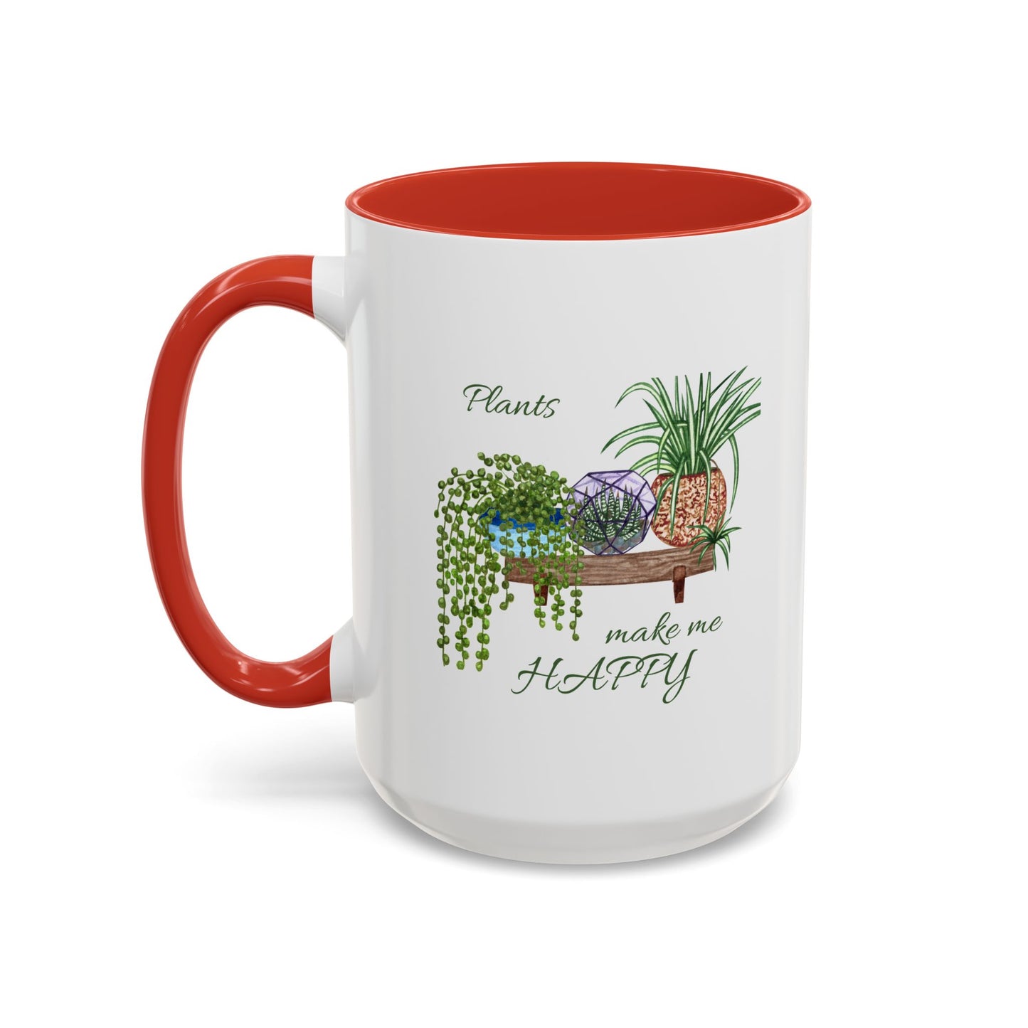 11oz/15oz Garden Themed Plants Make Me Happy Coffee Mug