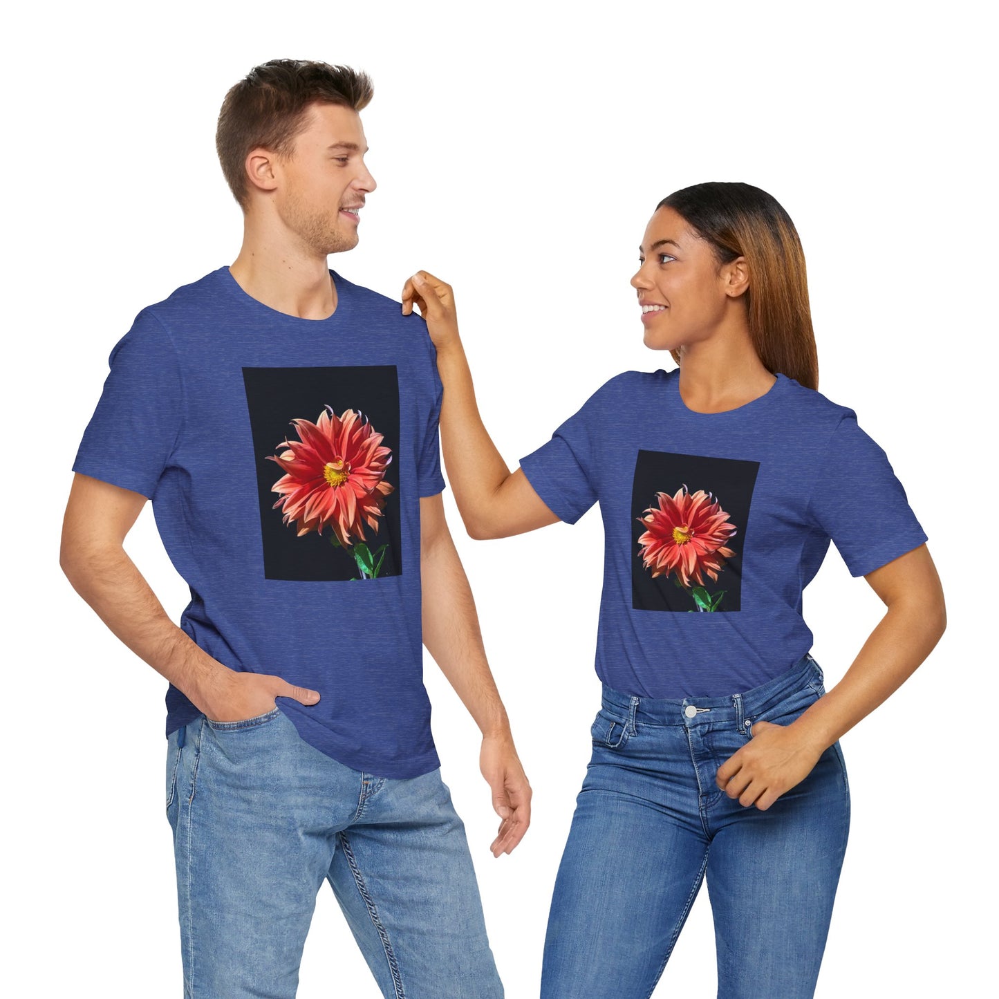 Unisex Jersey Short Sleeve Dahlia Flower T-Shirt