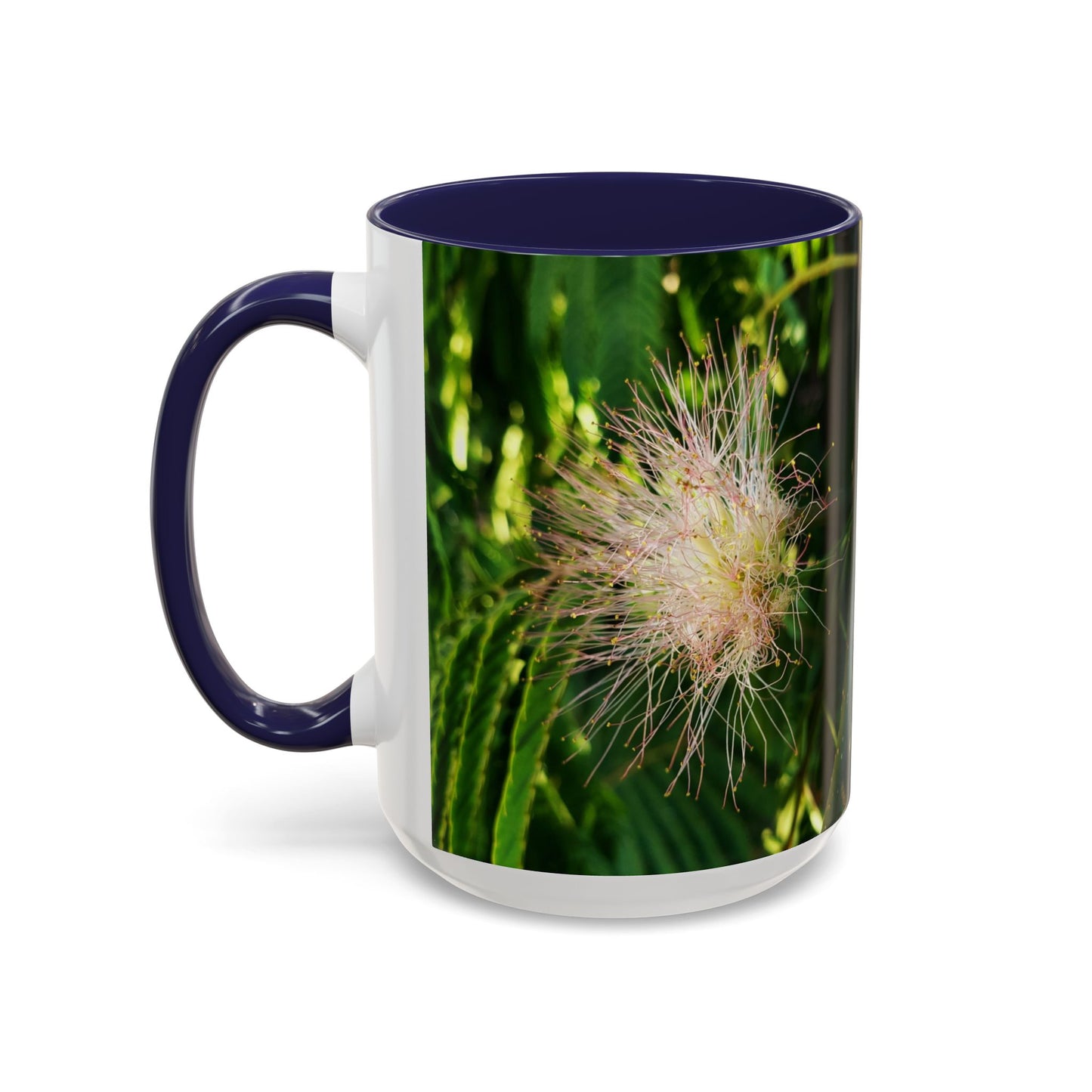 11oz /15oz Garden Themed Silk Blossom Plant Foliage Two Tone Coffee Mug