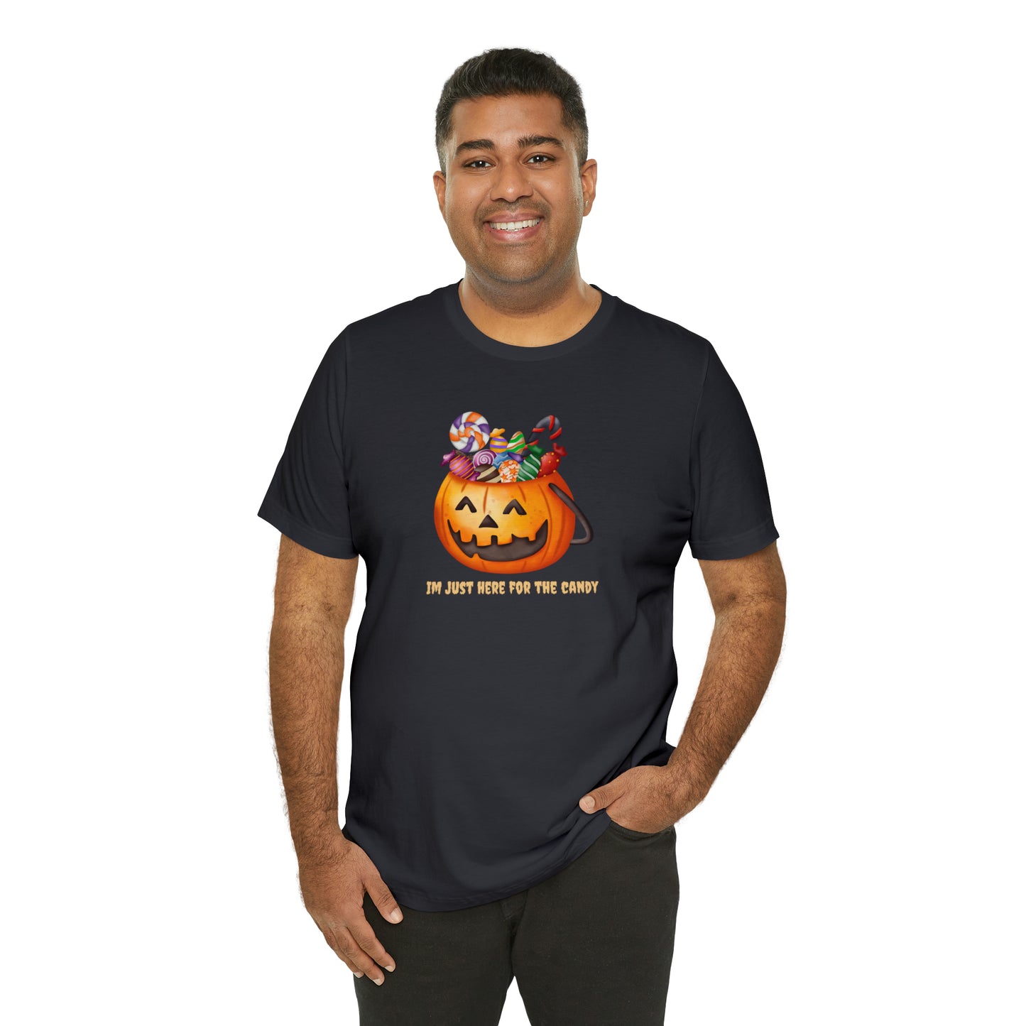 Unisex Im Just Here For The Candy Pumpkin T-Shirt