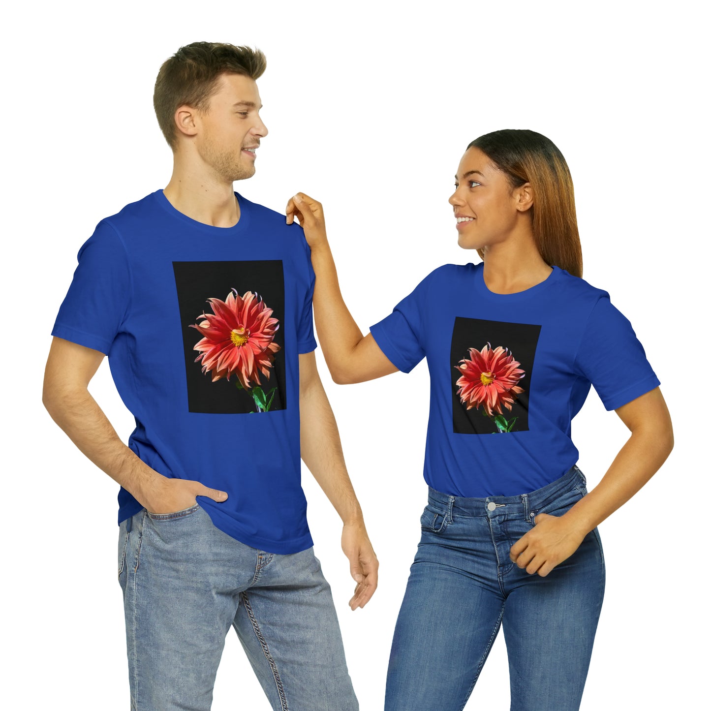 Unisex Jersey Short Sleeve Dahlia Flower T-Shirt