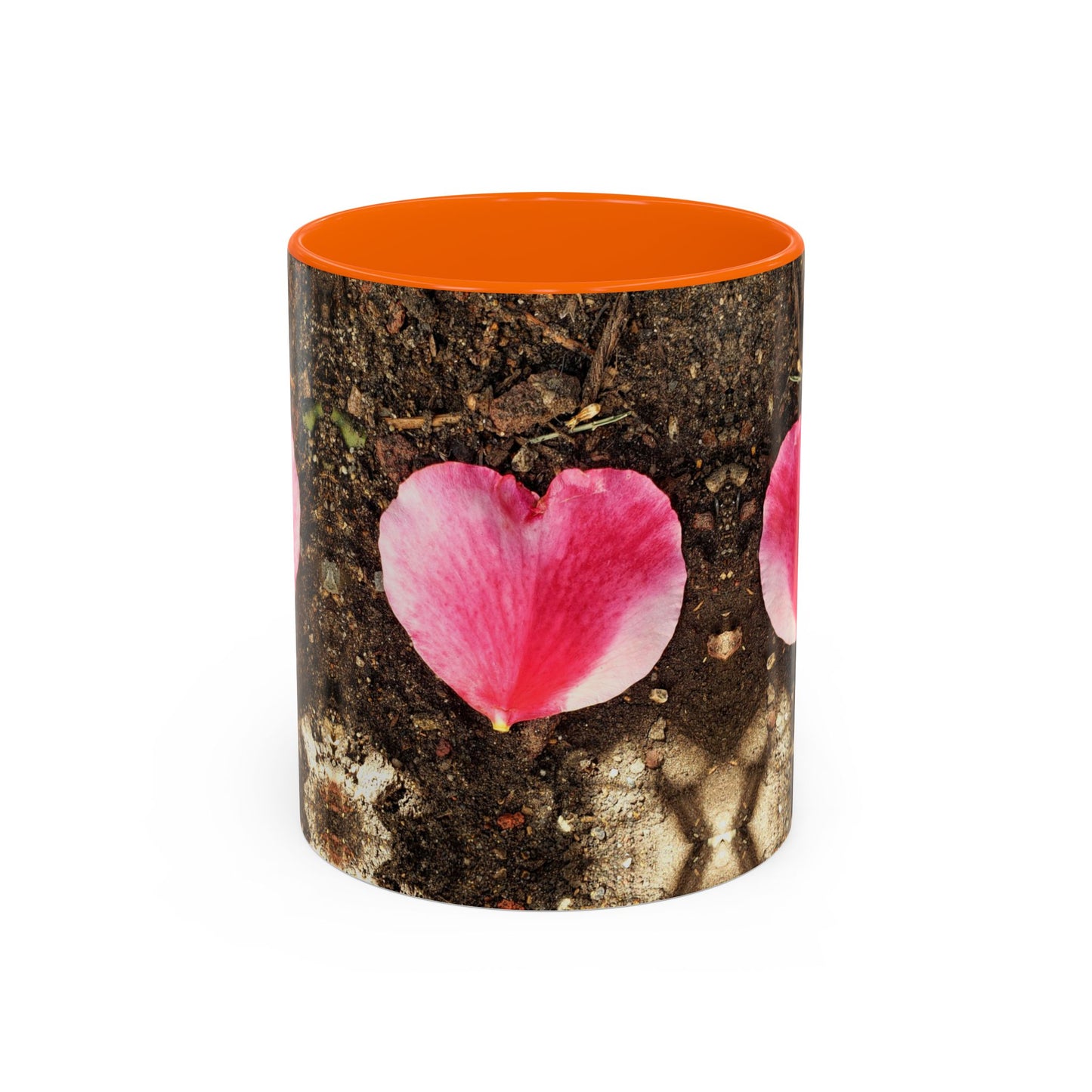 11oz/15oz Garden Themed Double Delight Heart Shaped Rose Petal Coffee Mug