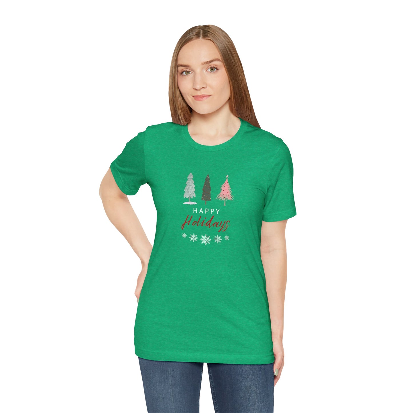 Unisex Jersey Short Sleeve Happy Holidays Seasons Greetings Fall T-Shirt