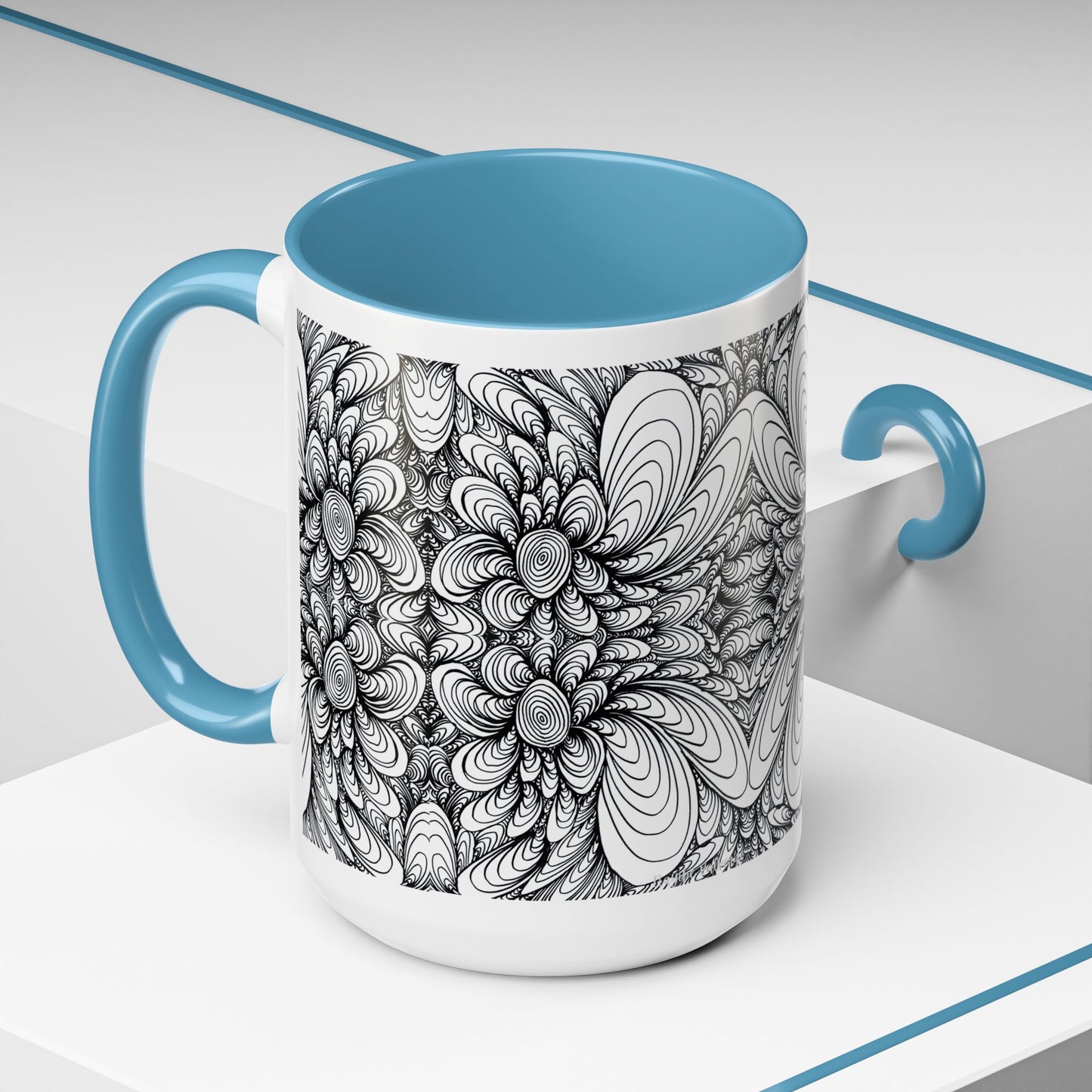 11oz/15oz Original Line Art Mug - Blooms