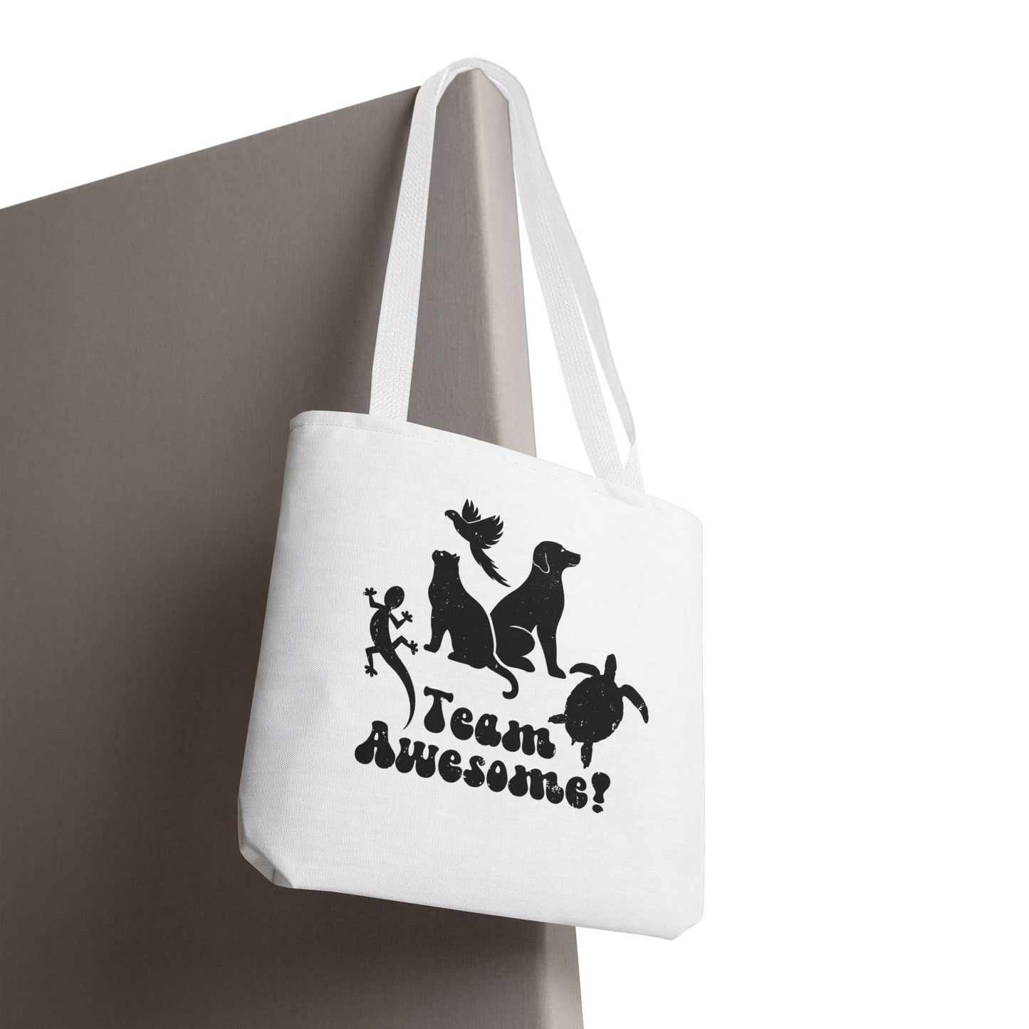 Unisex Animal Lover Lizard Cat Bird Dog Turtle Team Awesome Tote Bag