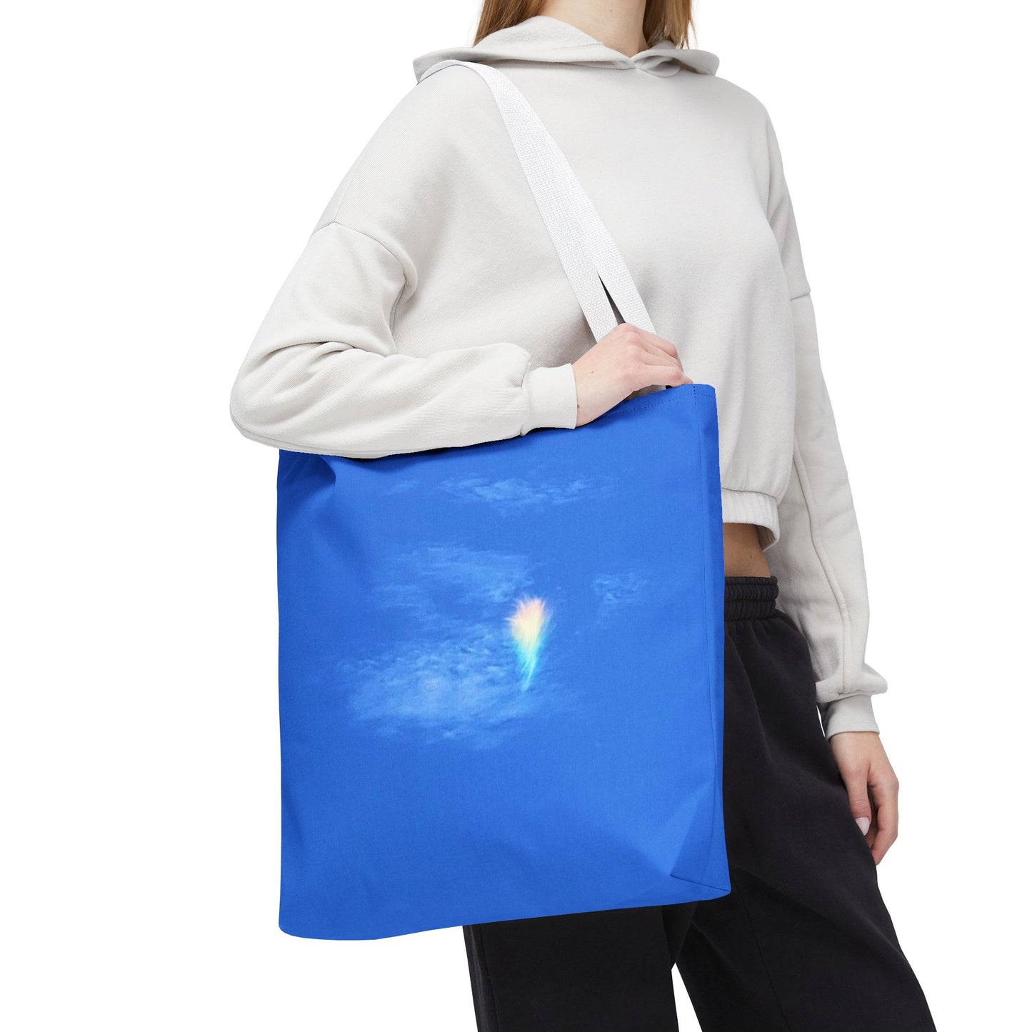 Unisex Fire Rainbow Sky Blue All Over Print Tote Bag
