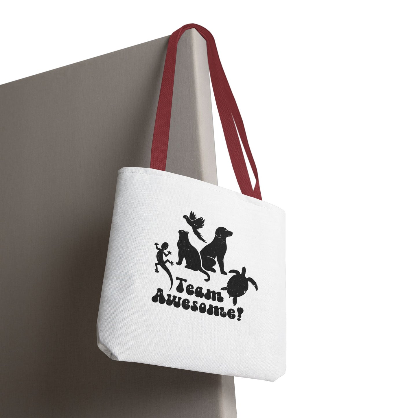Unisex Animal Lover Lizard Cat Bird Dog Turtle Team Awesome Tote Bag