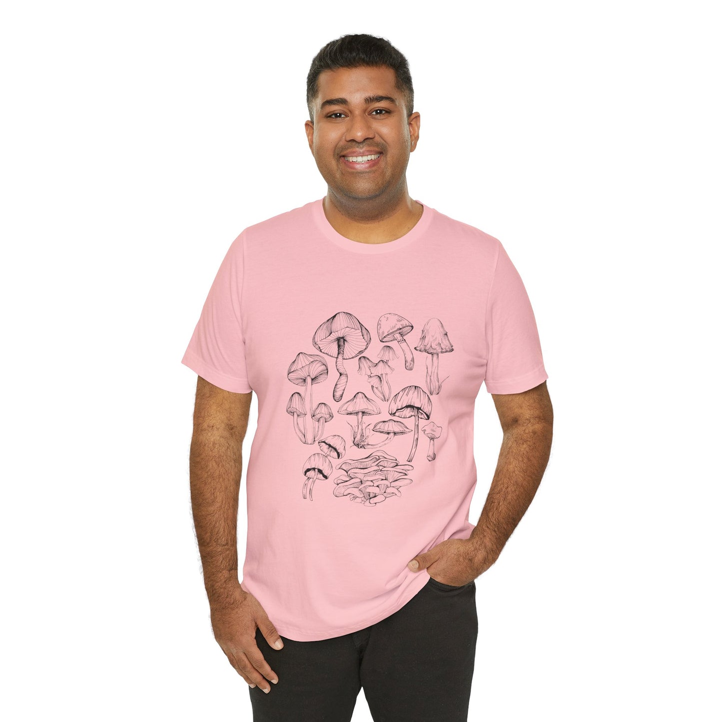 Unisex Mushroom Lover Fungi Print Toadstool T-Shirt