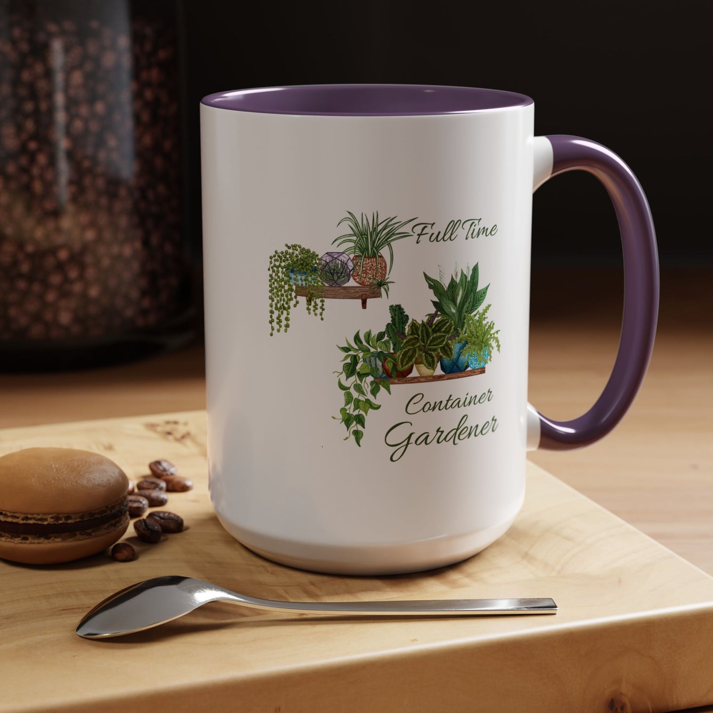 11oz/15oz Garden Themed Full Time Container Gardener Plant Parent Coffee Mug