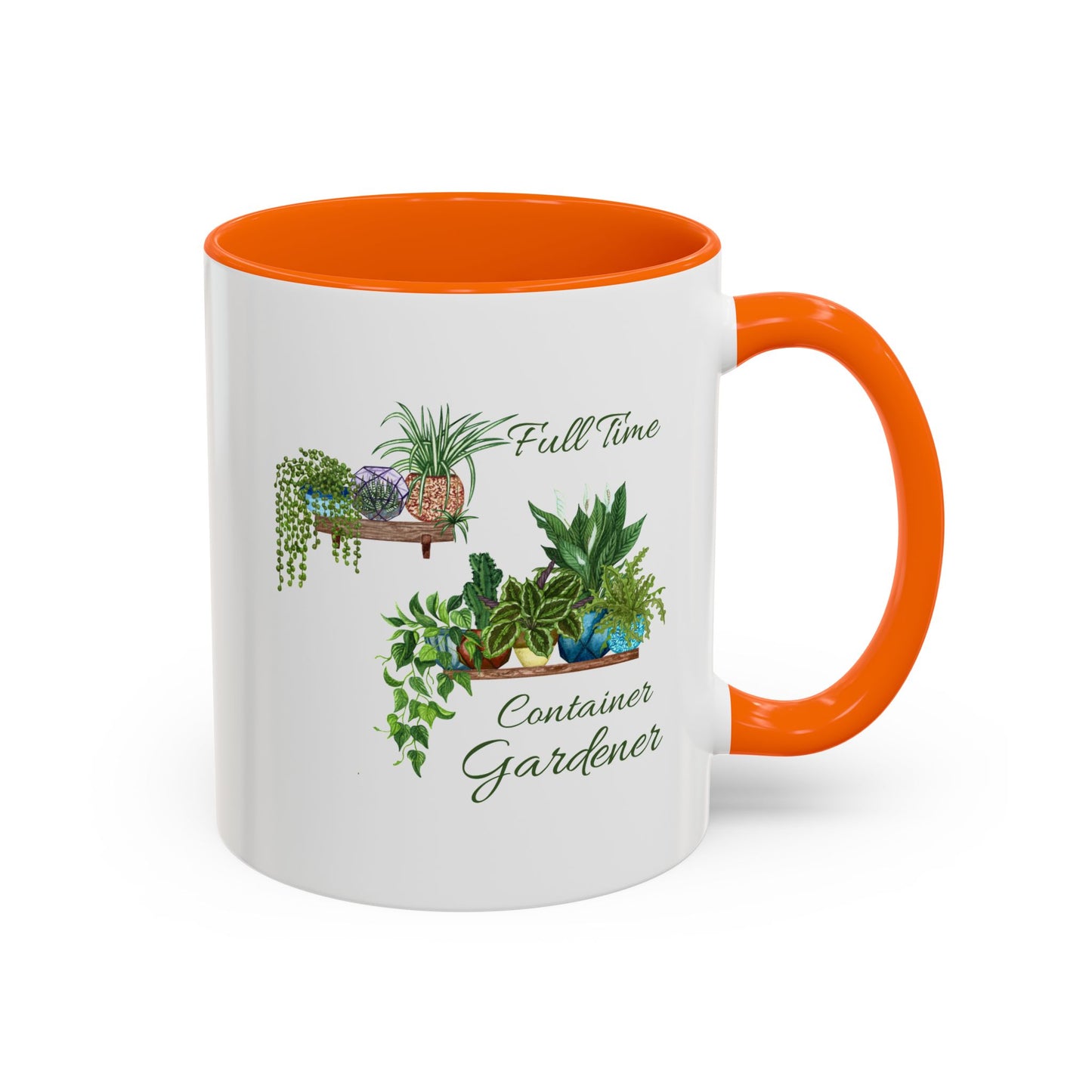 11oz/15oz Garden Themed Full Time Container Gardener Plant Parent Coffee Mug