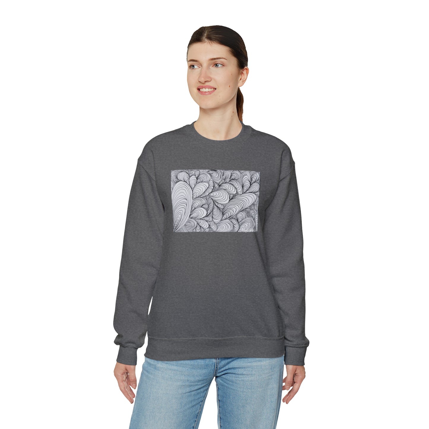 Unisex Original Rough Art Midsize Print Sweatshirt - Vapors