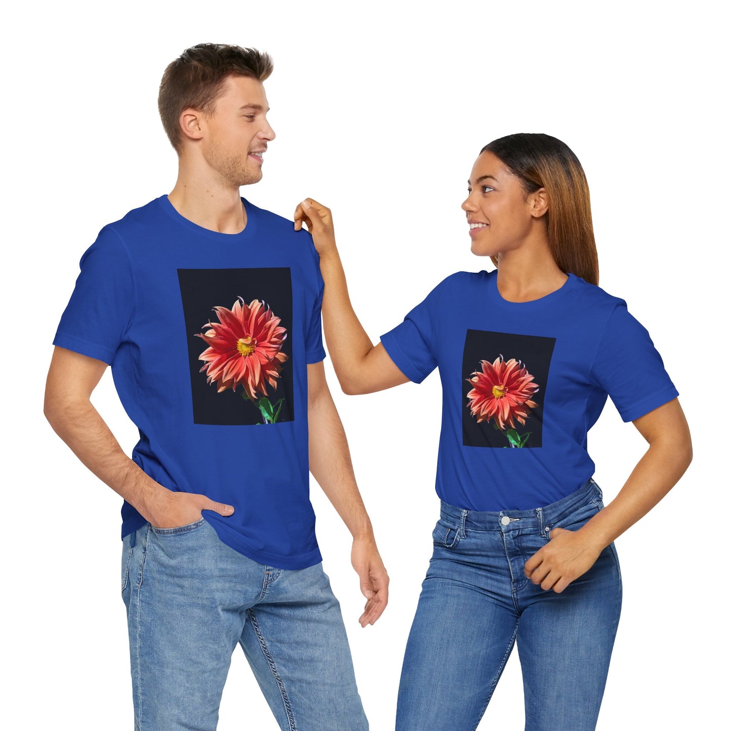 Unisex Jersey Short Sleeve Dahlia Flower T-Shirt