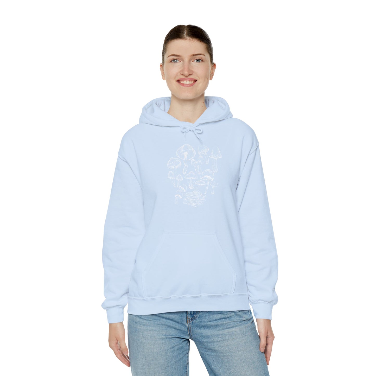 Unisex Mushroom Lover Fungi Print Toadstool Hooded Sweatshirt