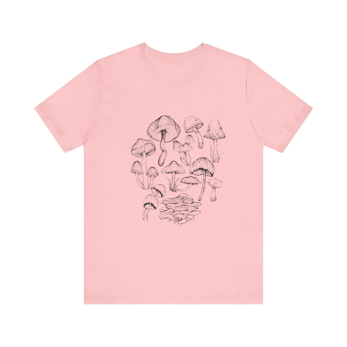 Unisex Mushroom Lover Fungi Print Toadstool T-Shirt