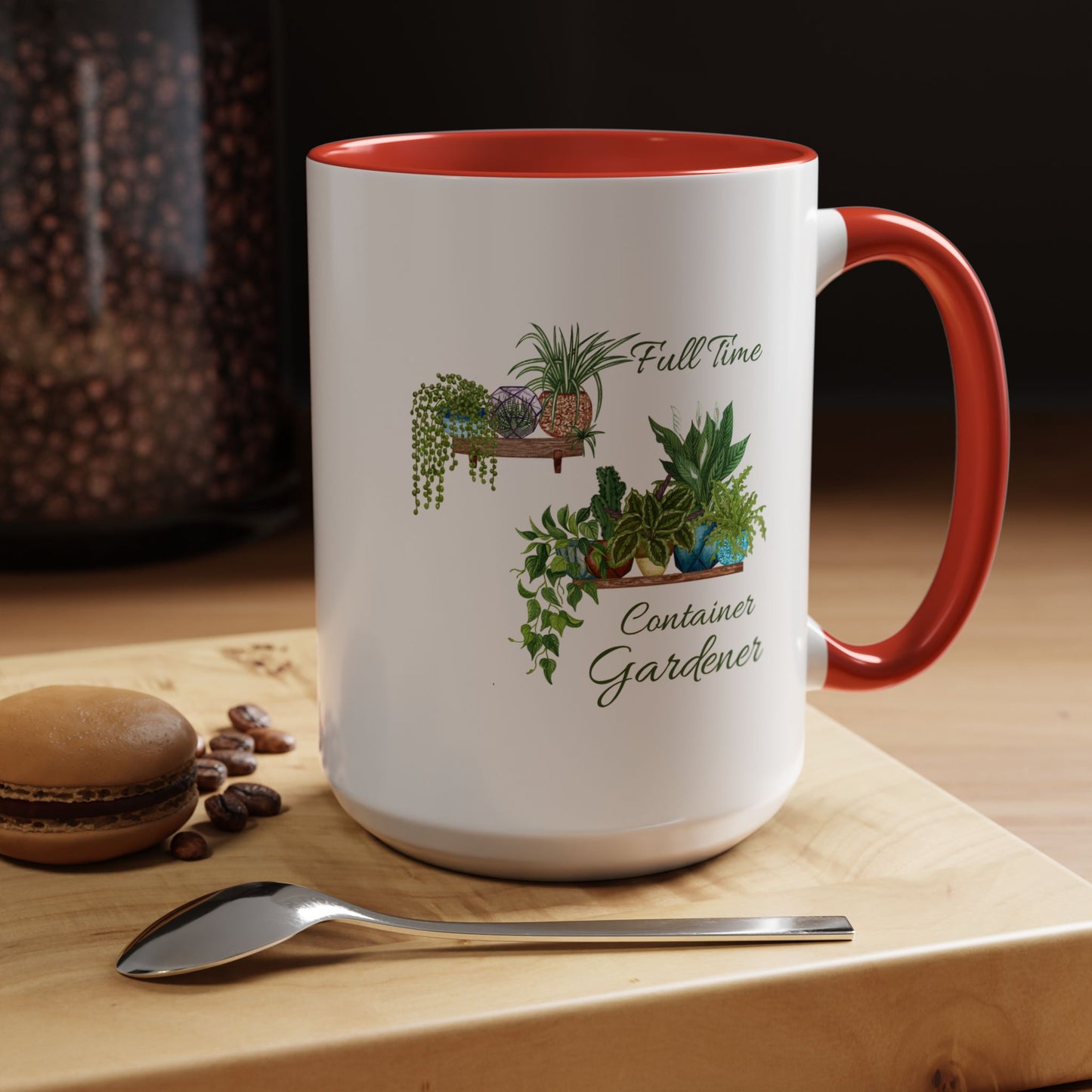 11oz/15oz Garden Themed Full Time Container Gardener Plant Parent Coffee Mug