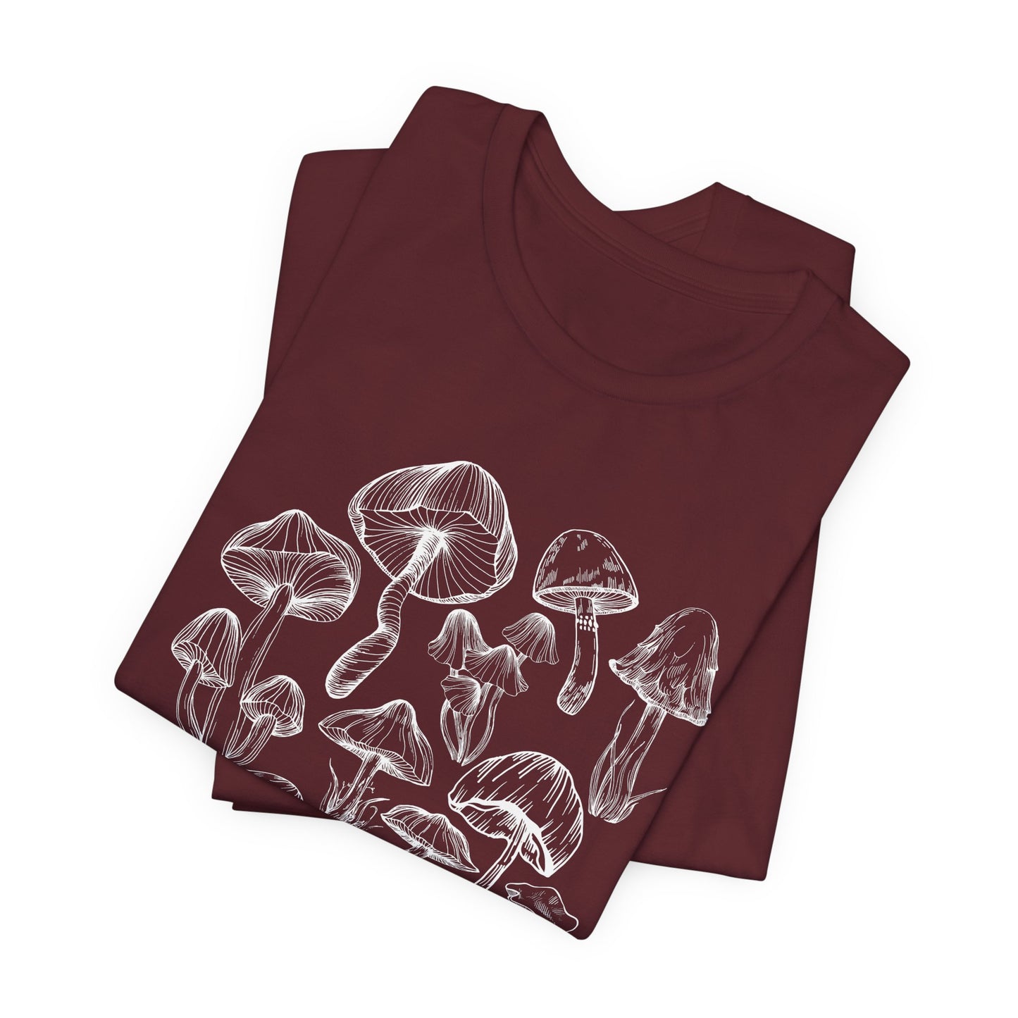 Unisex Mushroom Lover Fungi Print Toadstool T-Shirt