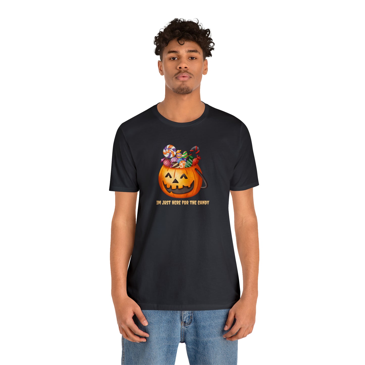 Unisex Im Just Here For The Candy Pumpkin T-Shirt