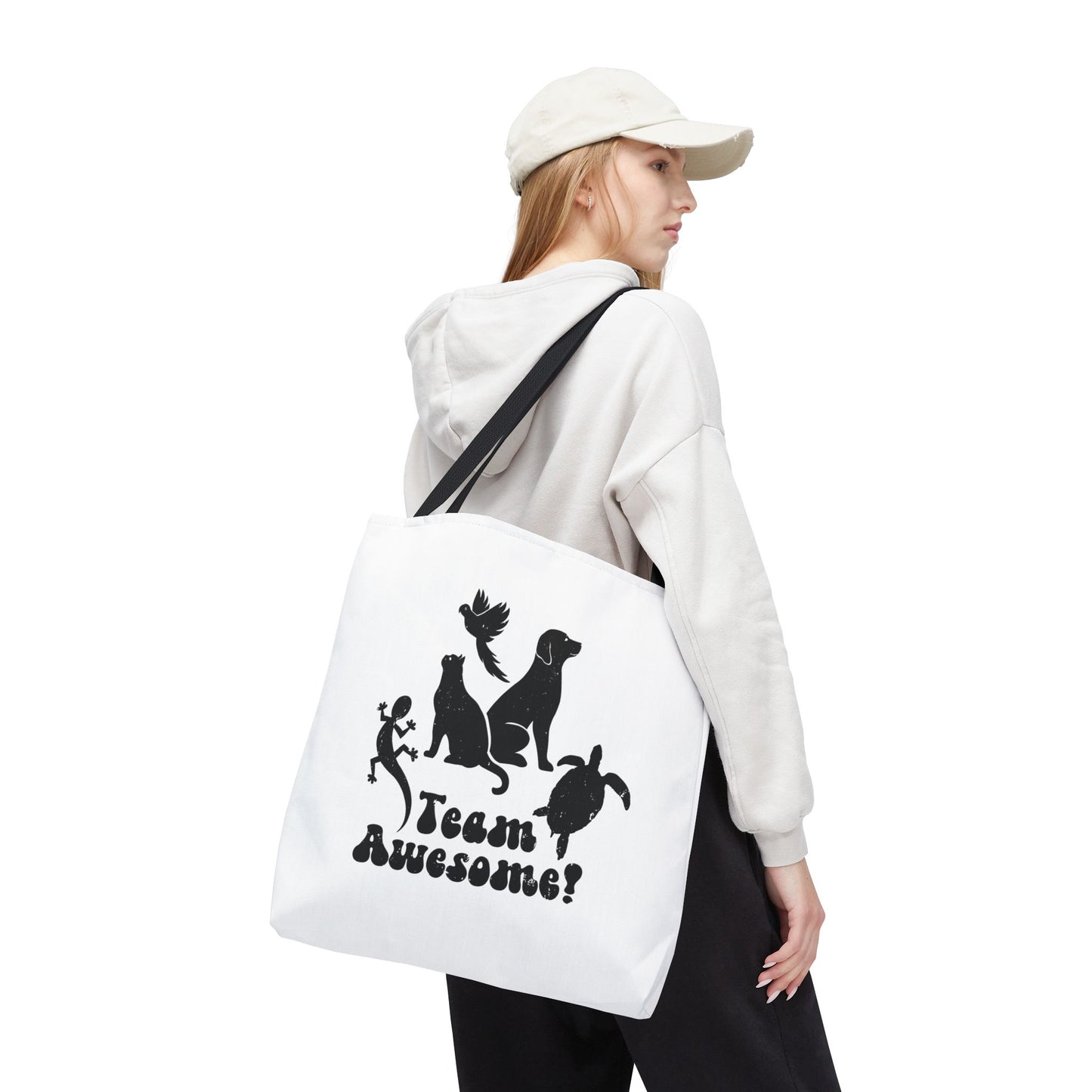 Unisex Animal Lover Lizard Cat Bird Dog Turtle Team Awesome Tote Bag