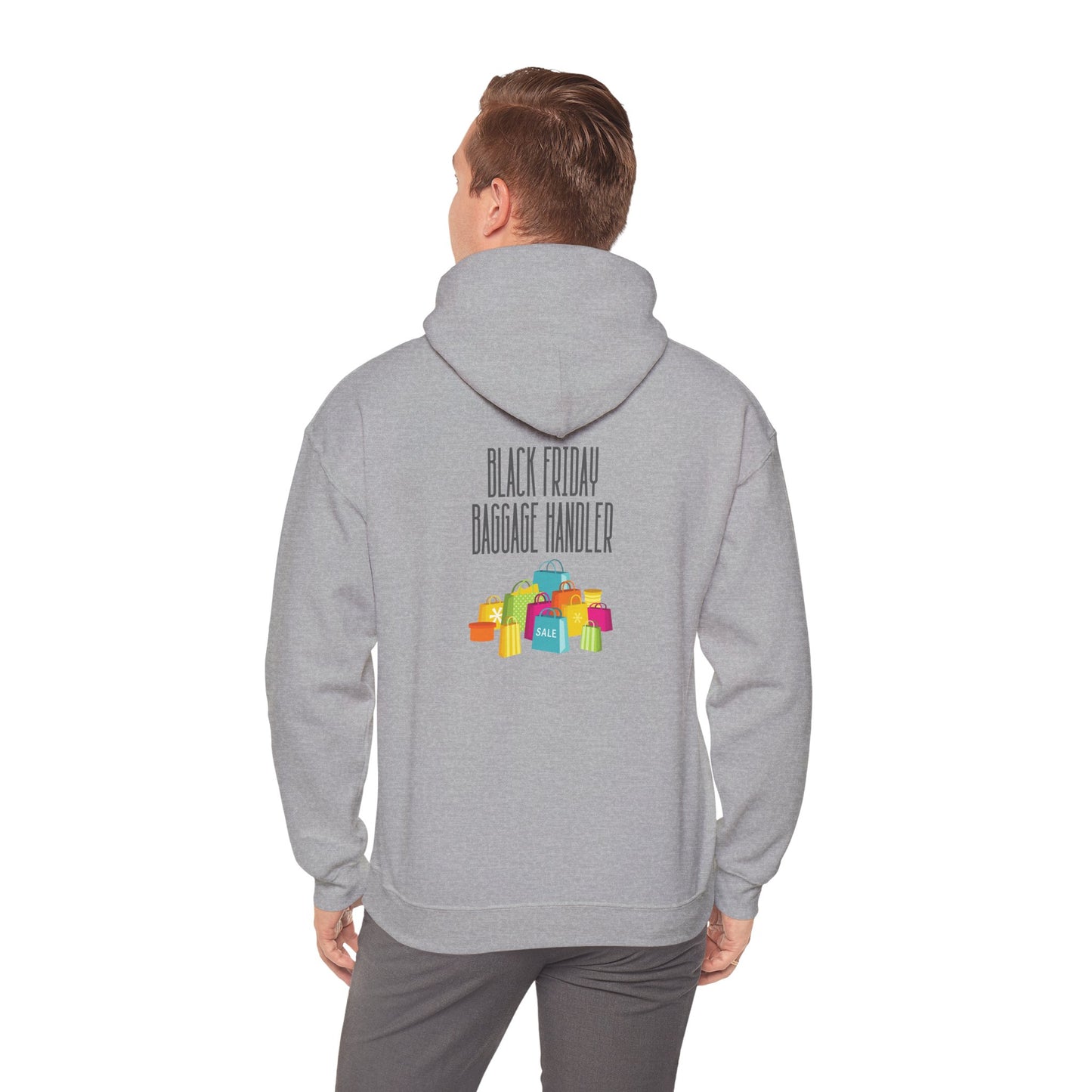 Unisex Heavy Blend™ Black Friday Christmas Sales Baggage Handler Shopping Sales Hooded Sweatshirt