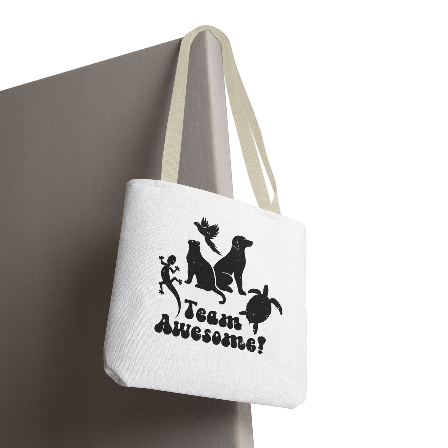 Unisex Animal Lover Lizard Cat Bird Dog Turtle Team Awesome Tote Bag