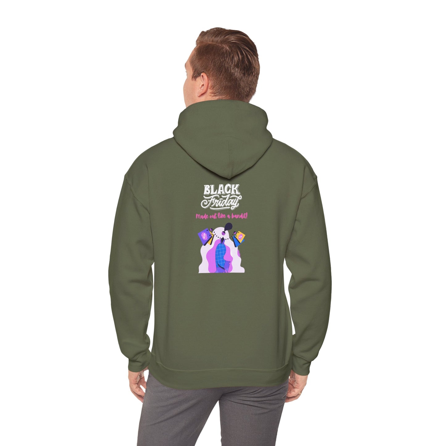 Unisex Black Friday Christmas Shopping Hooded Sweatshirt