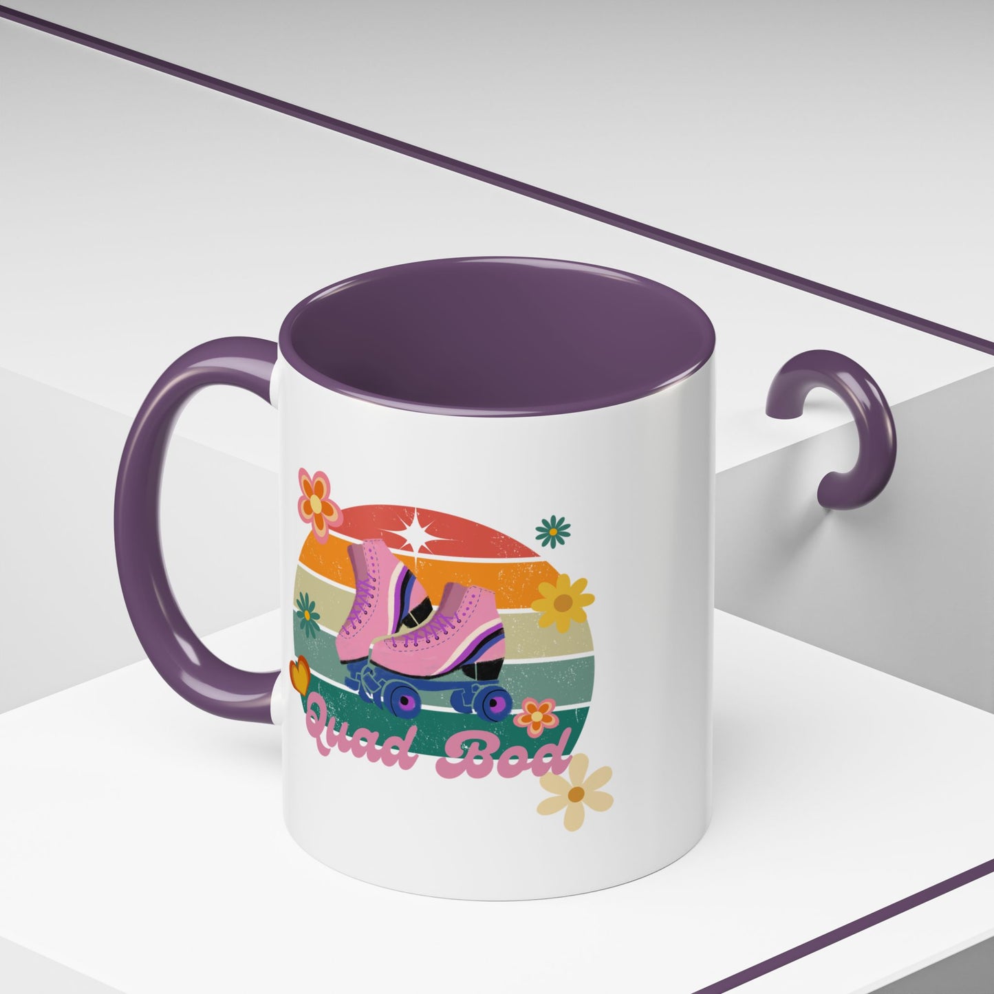 11oz/15oz Retro Vibes Roller Skate Quad Bod Coffee Mug