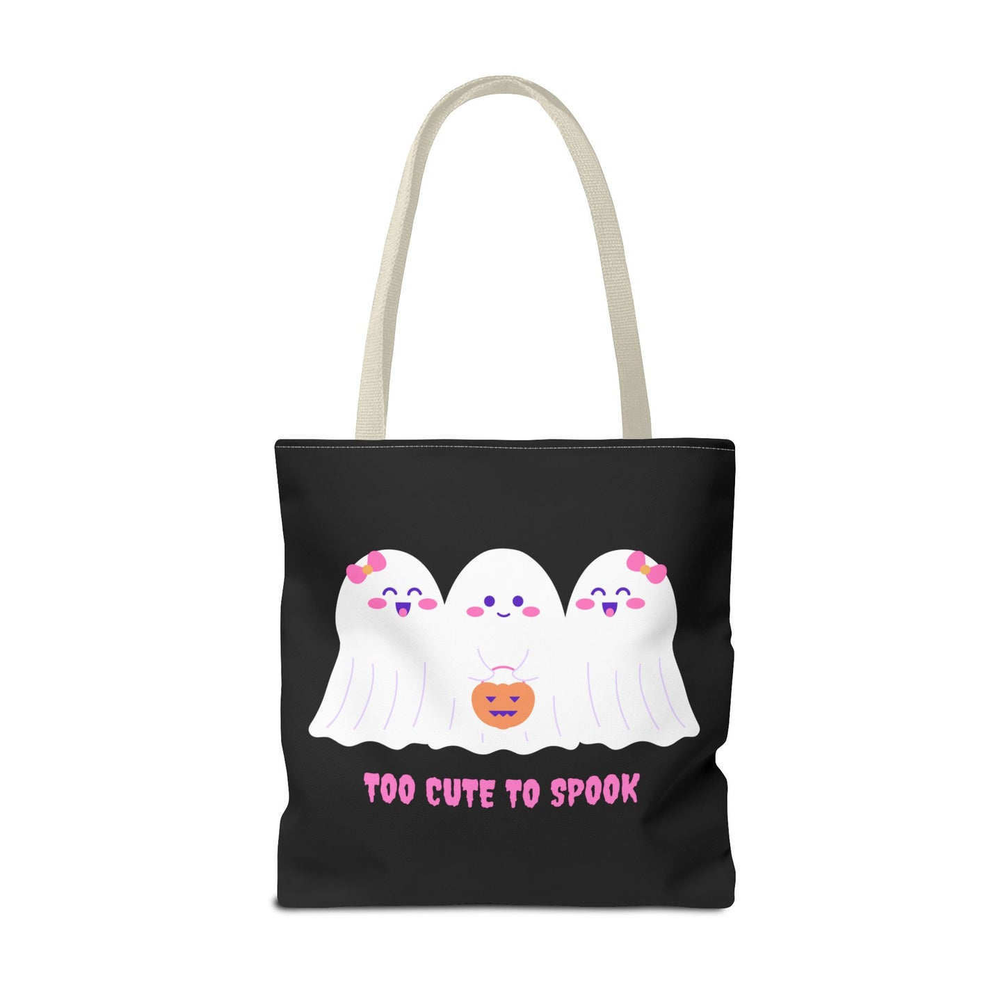Cute Ghost Halloween Tote Bag Gift for Halloween Spooky Season Trick or Treating Bag Halloween Tote Fall Tote Bag Cute Tote Gift Idea