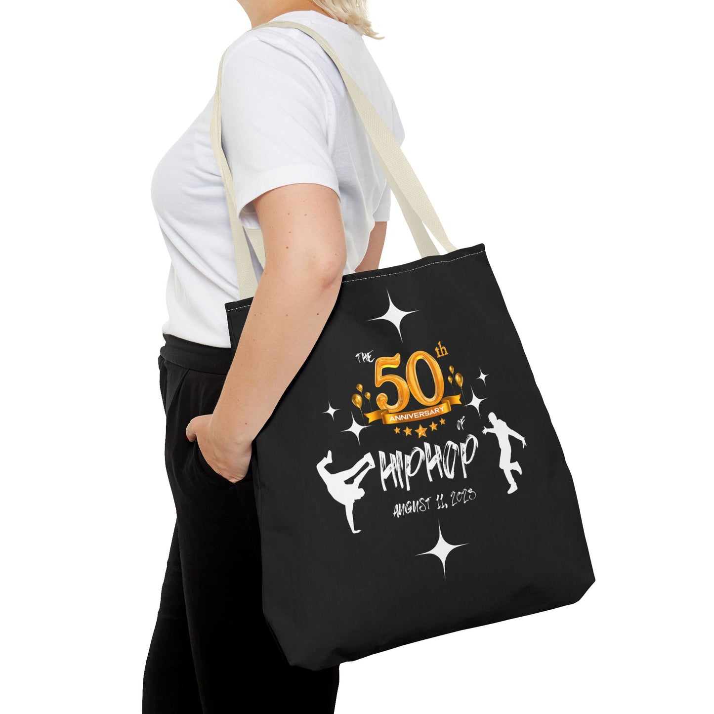 Unisex 50th Anniversary of HipHop August 11, 2023 Commemorative Tote Bag HipHop Anniversary Tote Music Fan Tote Bag Gift For DJ Music Lover