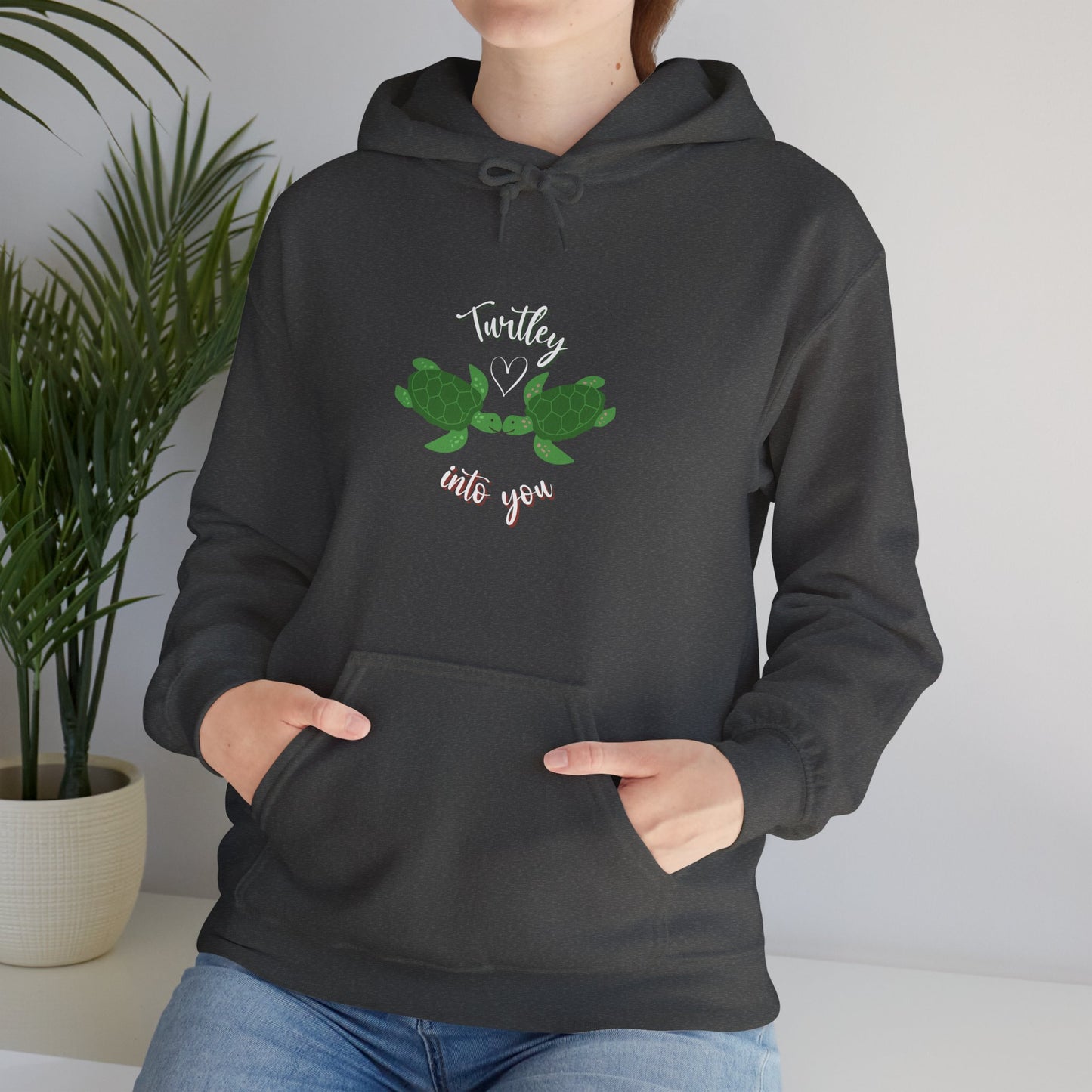 Unisex Cute Turtle Lover Turtley Into You Hooded Sweatshirt