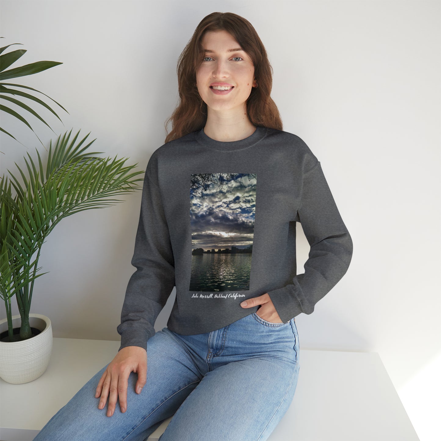 Unisex Landscape Sweatshirt Lake Merritt Oakland California Sweatshirt