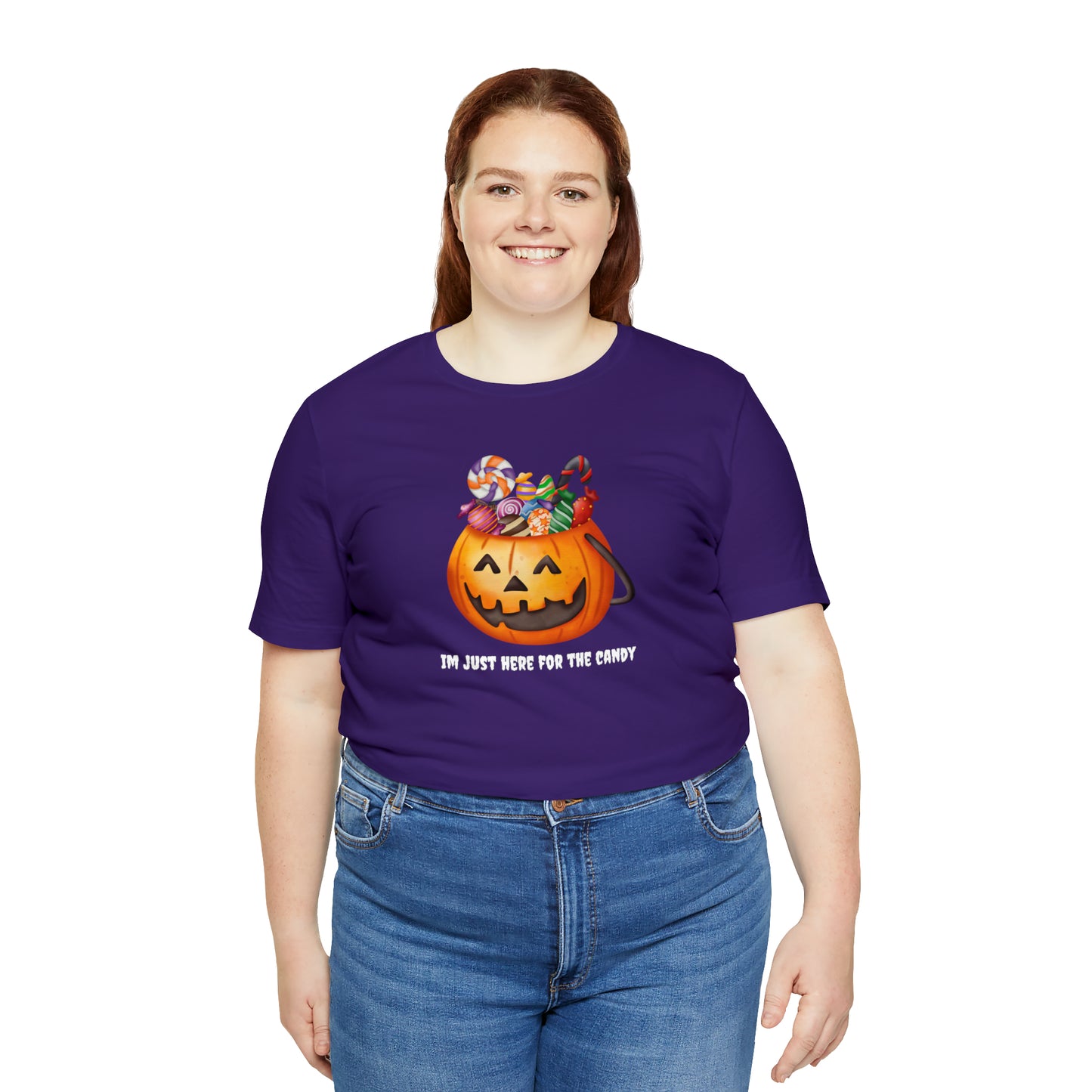 Unisex Im Just Here For The Candy Pumpkin T-Shirt