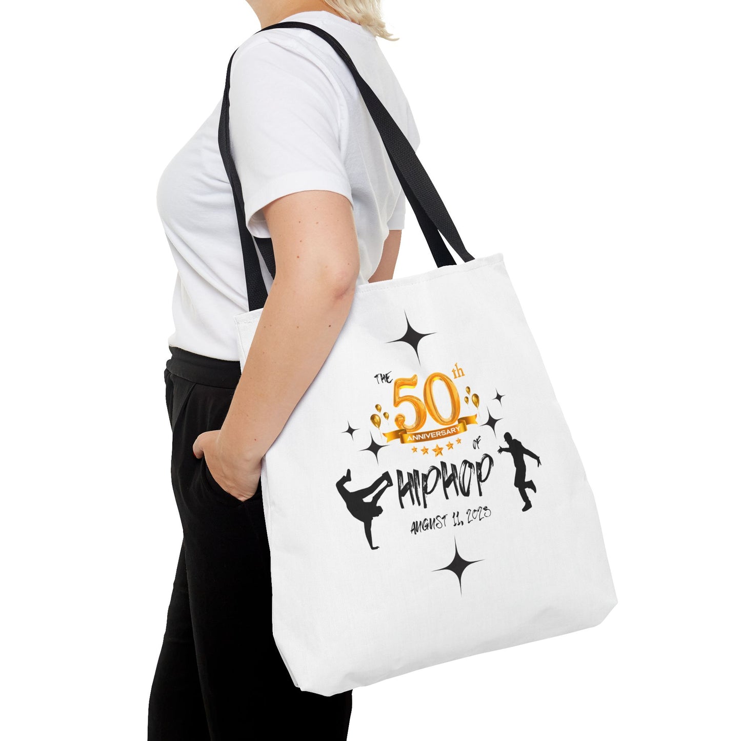 Unisex 50th Anniversary of HipHop August 11, 2023 Commemorative Tote Bag HipHop Anniversary Tote Music Fan Tote Bag Gift For DJ Music Lover