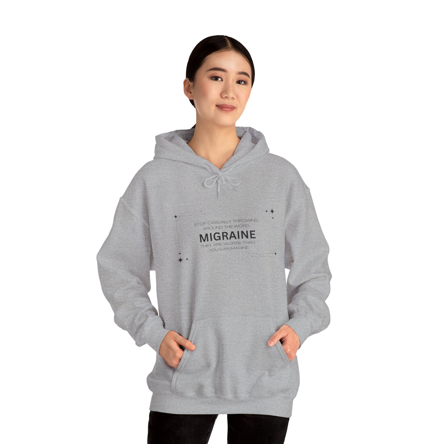Unisex Migraine Day Invisible Illness Warrior Hooded Sweatshirt
