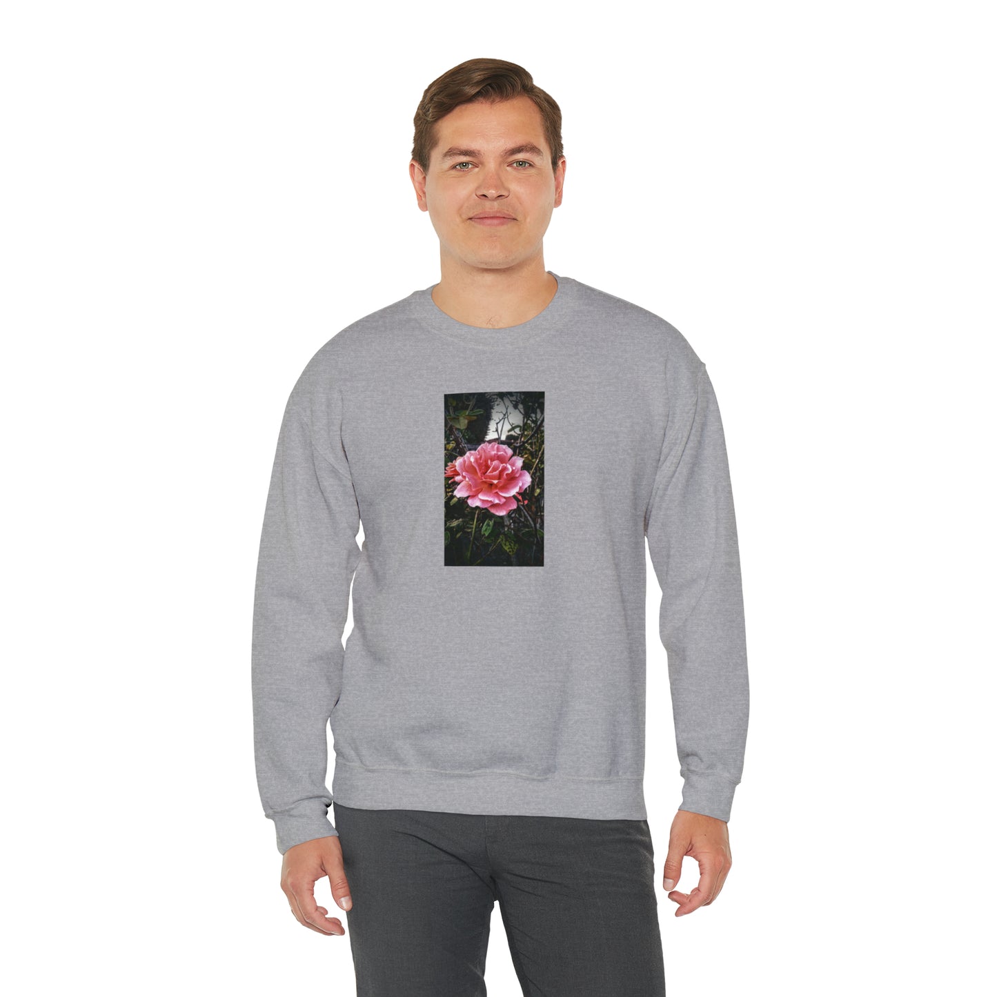 Unisex Double Delight Rose Flower Sweatshirt