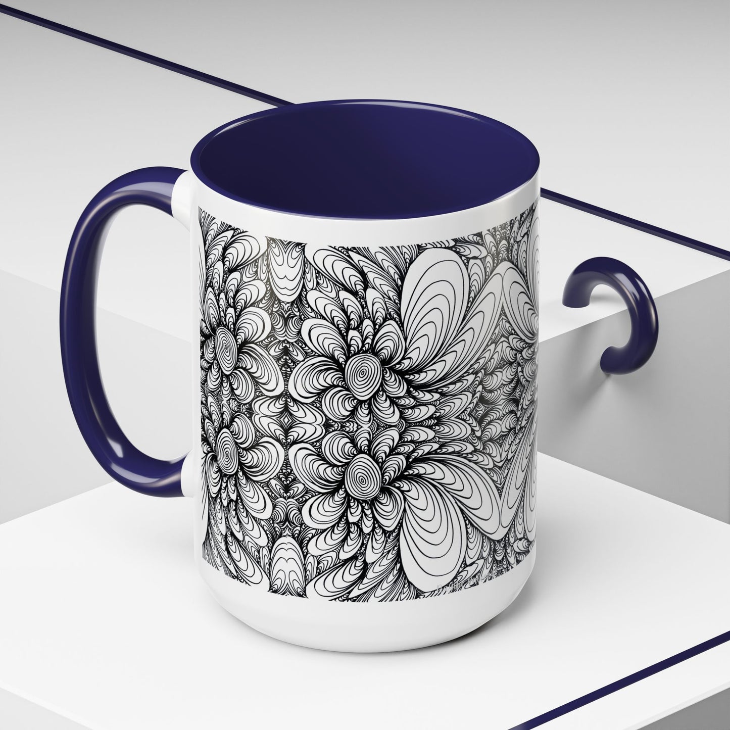 11oz/15oz Original Line Art Mug - Blooms