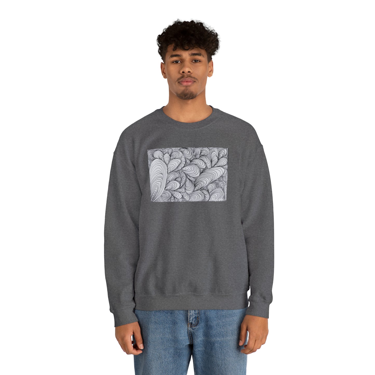 Unisex Original Rough Art Midsize Print Sweatshirt - Vapors