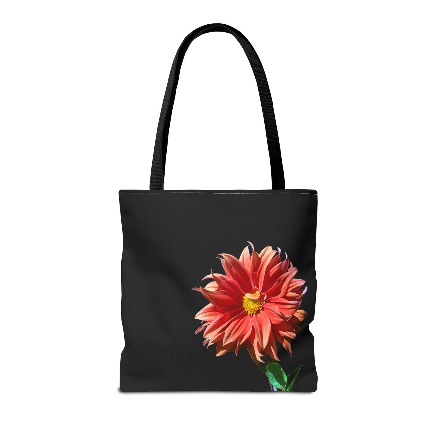 Unisex Dahlia Flower Tote Bag Nature Inspired Tote Floral Print Bag Garden Themed Tote Bag Dahlia Printed Gift Idea For Florists Plant Lover