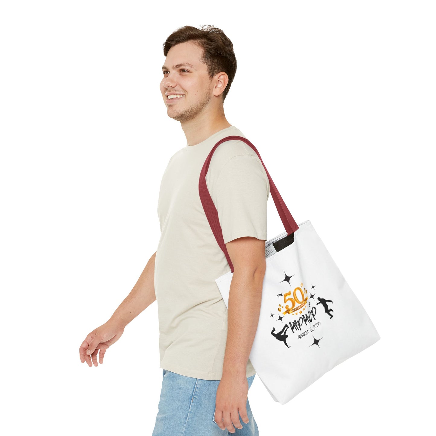 Unisex 50th Anniversary of HipHop August 11, 2023 Commemorative Tote Bag HipHop Anniversary Tote Music Fan Tote Bag Gift For DJ Music Lover