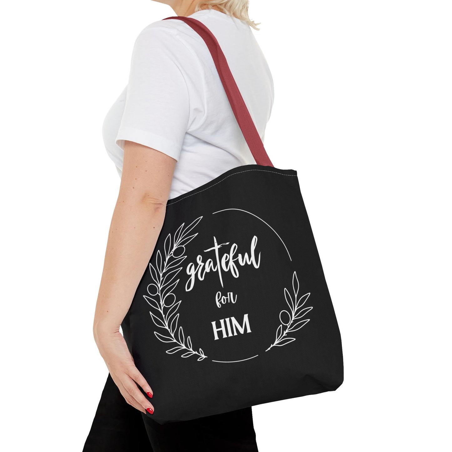 Unisex graTeful For Him Round Motif Tote Bag
