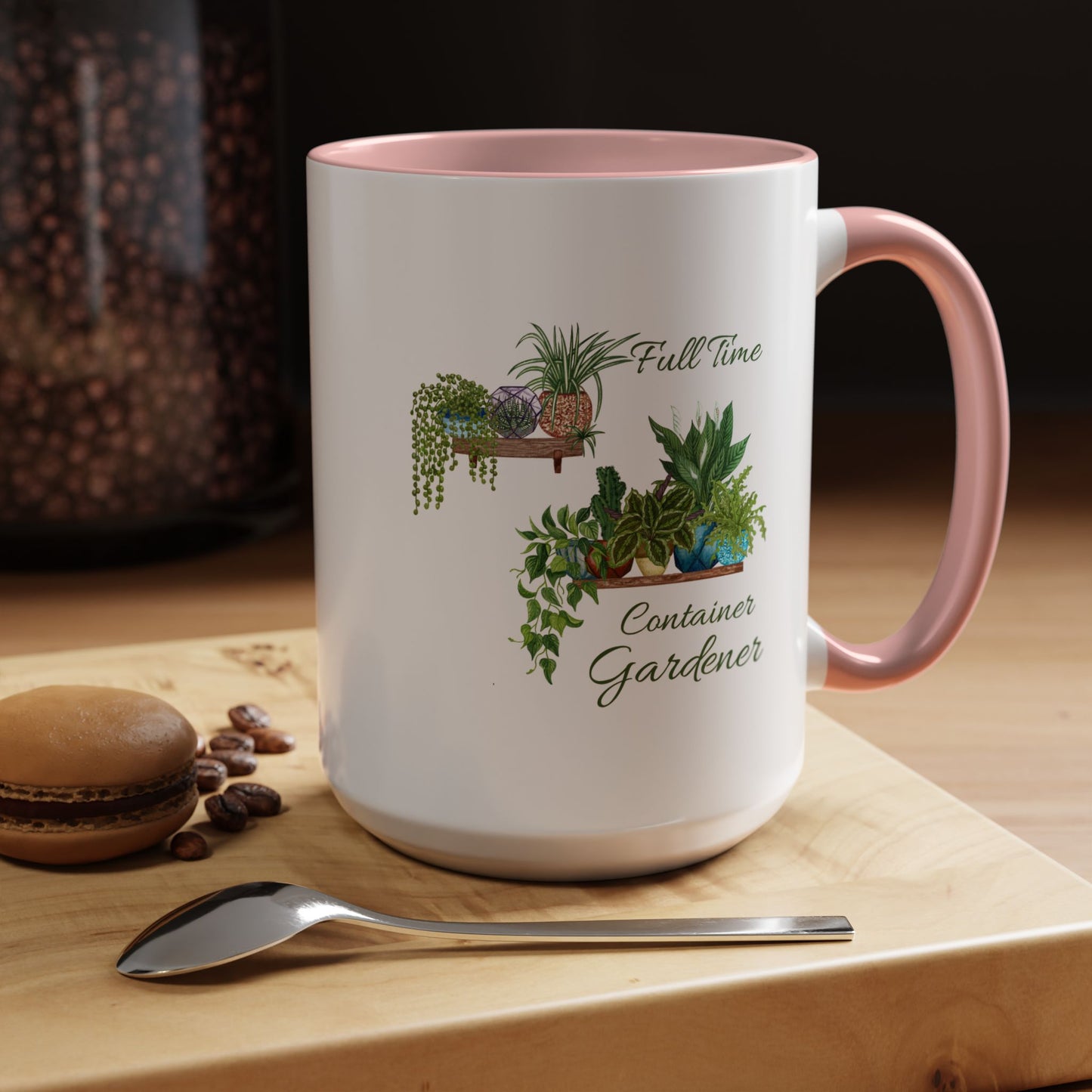 11oz/15oz Garden Themed Full Time Container Gardener Plant Parent Coffee Mug