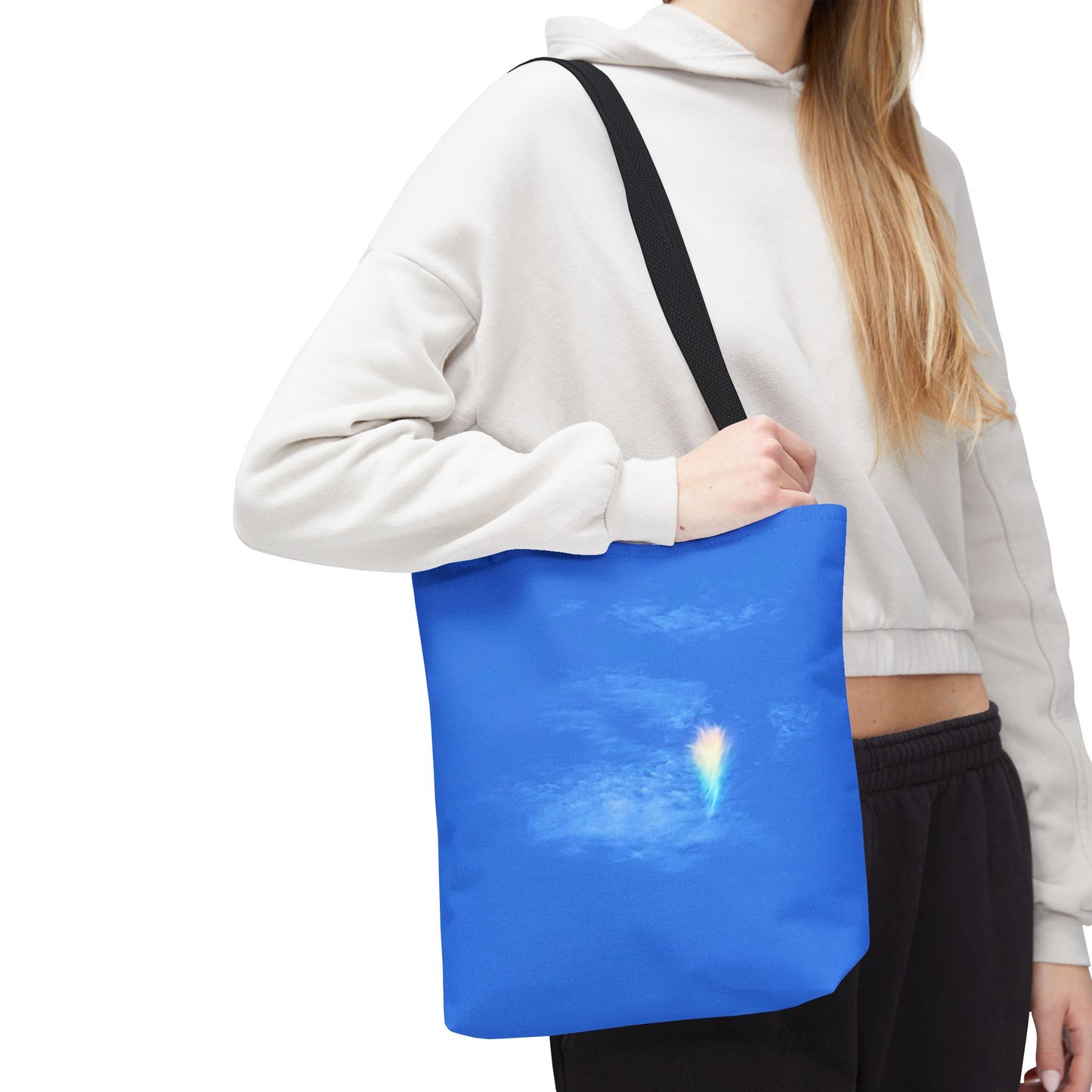 Unisex Fire Rainbow Sky Blue All Over Print Tote Bag