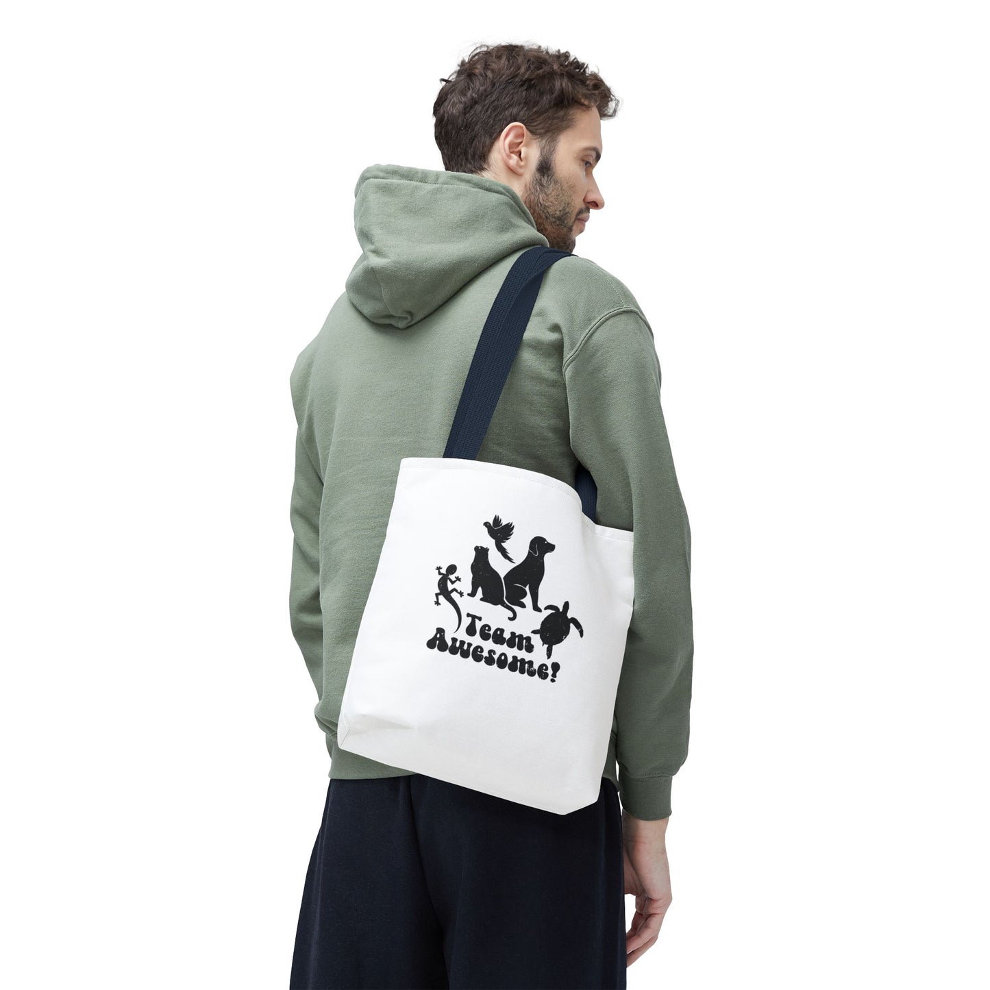 Unisex Animal Lover Lizard Cat Bird Dog Turtle Team Awesome Tote Bag