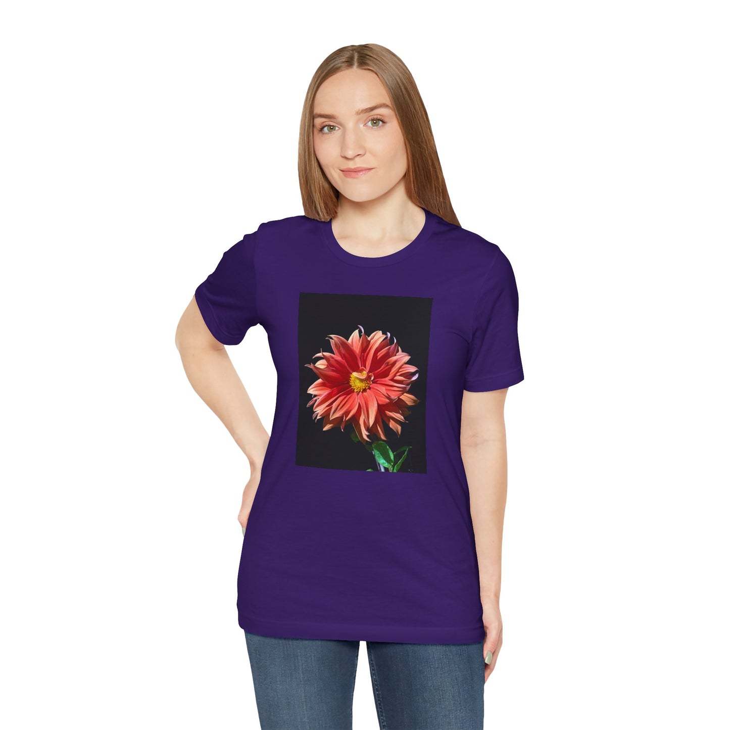 Unisex Jersey Short Sleeve Dahlia Flower T-Shirt