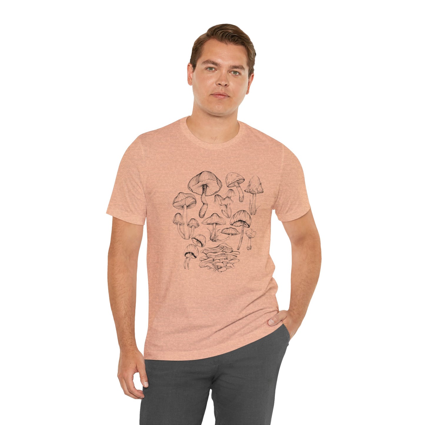 Unisex Mushroom Lover Fungi Print Toadstool T-Shirt