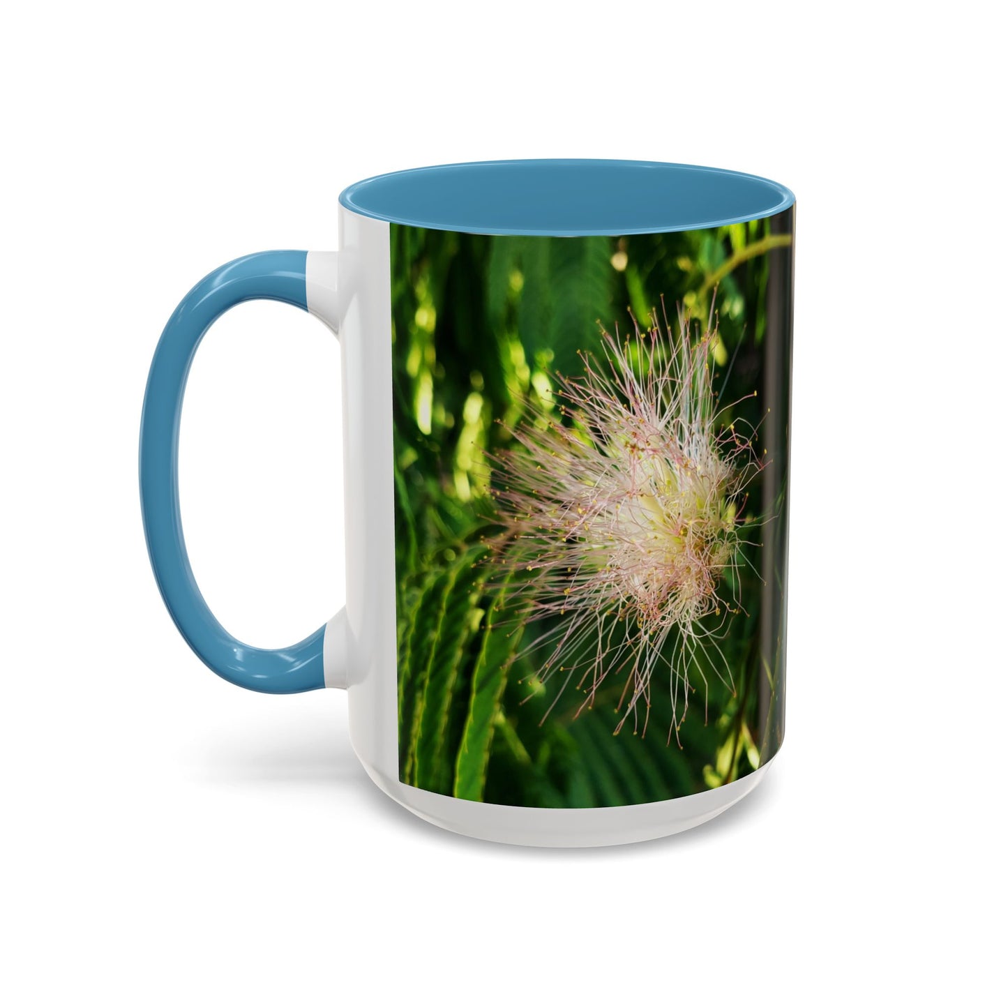 11oz /15oz Garden Themed Silk Blossom Plant Foliage Two Tone Coffee Mug