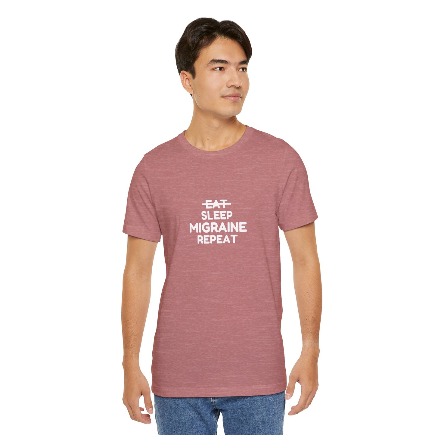 Unisex Migraine Day Invisible Illness Warrior Eat Sleep Migraine Repeat Tshirt