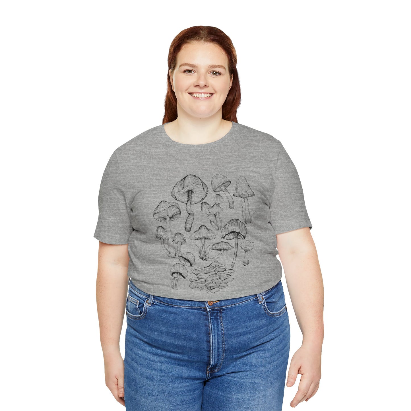 Unisex Mushroom Lover Fungi Print Toadstool T-Shirt