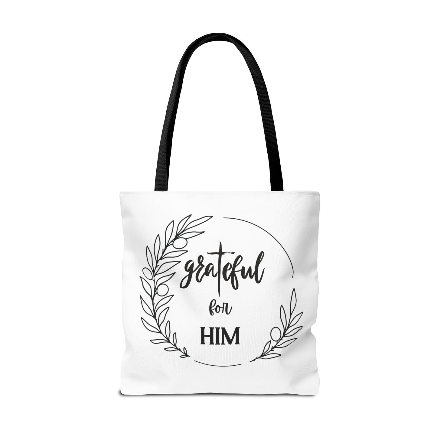Unisex graTeful For Him Round Motif Tote Bag