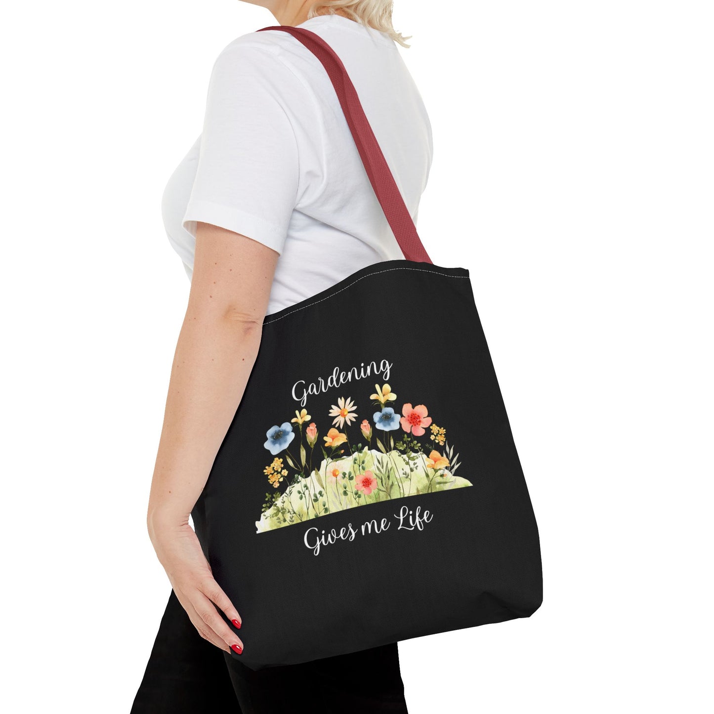 Unisex Gardening Gives Me Life Tote Bag - Black